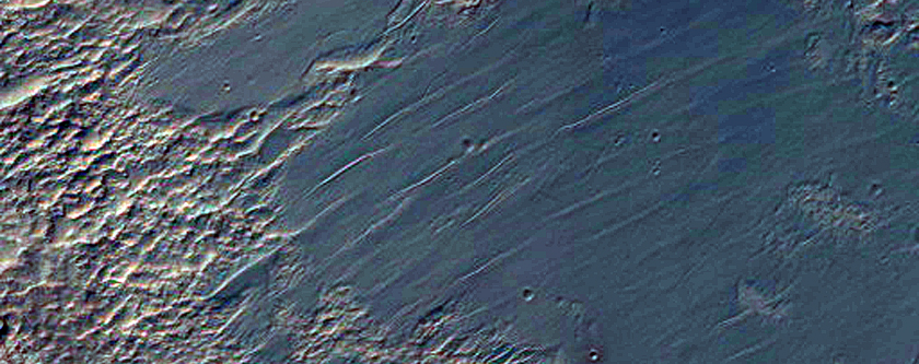 Der Boden des Uzboi Vallis