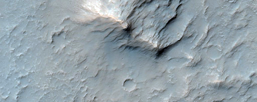 Rim and Floor of Dejnev Crater
