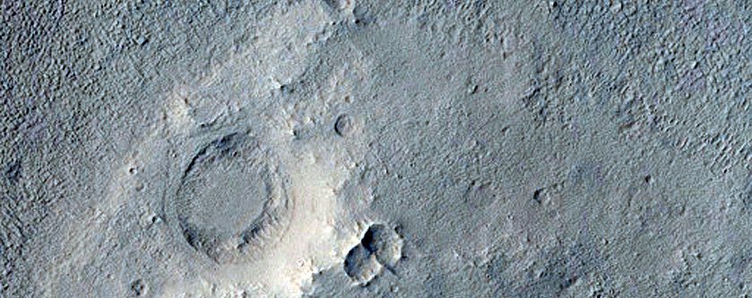 Semi-Sinuous Ridge and Stratified Material in Arabia Terra
