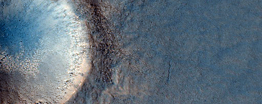 Infrared-Distinct Crater
