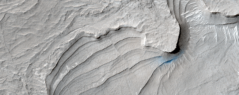 Sedimentary Layers in Crater in Arabia Terra