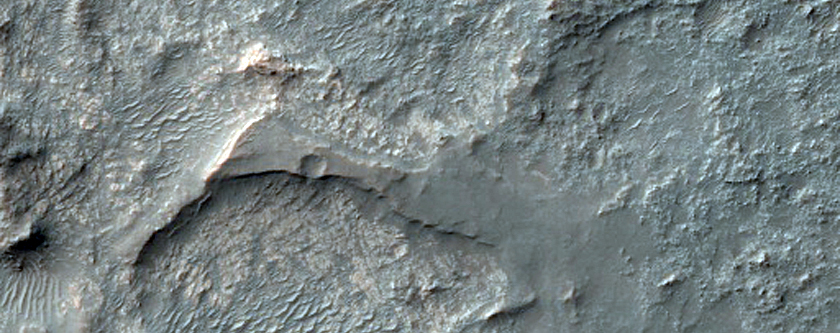 Semi-Sinuous Ridges at Crater Wall-Floor Interface

