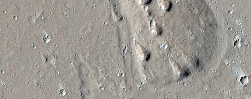 Unusual Hills West of Olympus Mons
