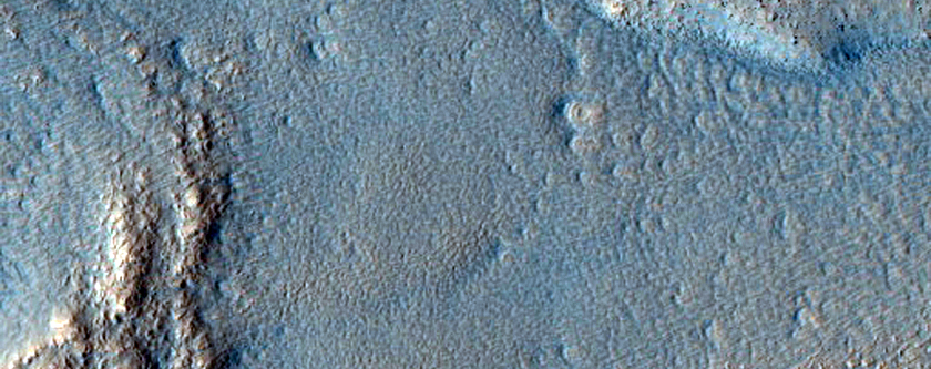 Flow in Crater in Northern Mid-Latitudes
