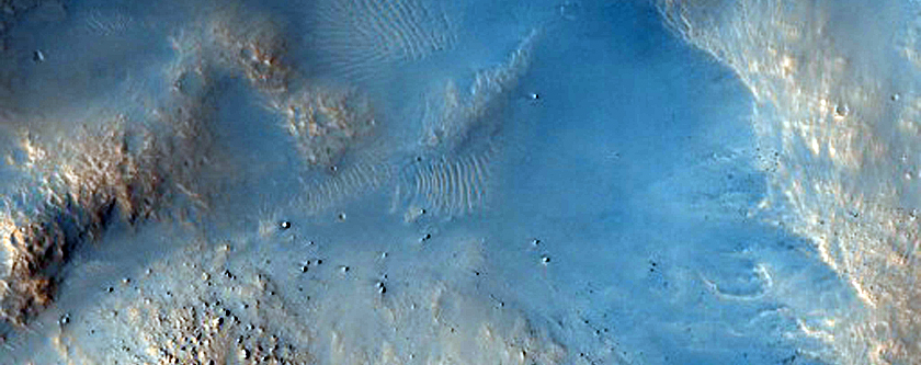 Steep Slopes of Impact Crater