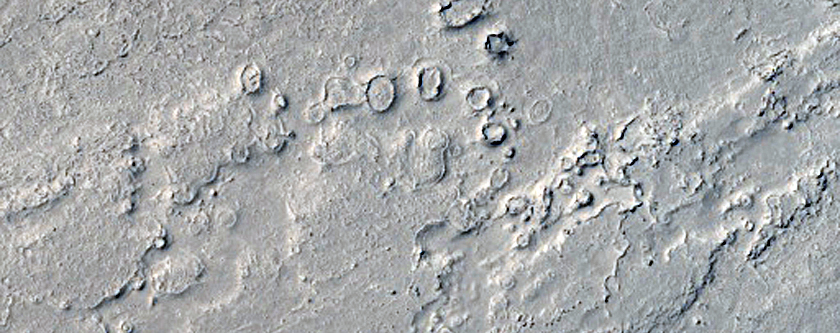 Lava and Streamlined Forms in Athabasca Valles
