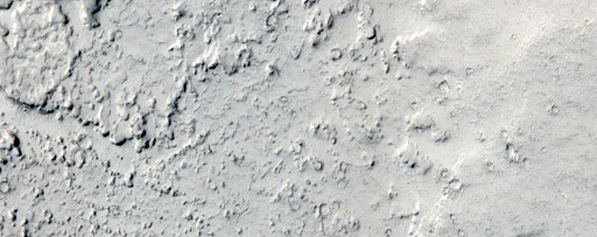 Channels on Mesa in Southern Elysium Planitia
