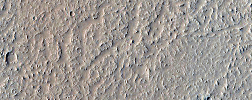 Crater on Flow Feature in Lava Flow Field