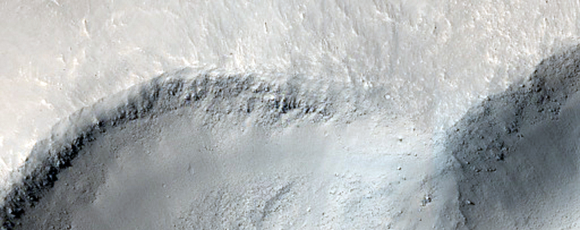 Small Crater in Ejecta of Linpu Crater
