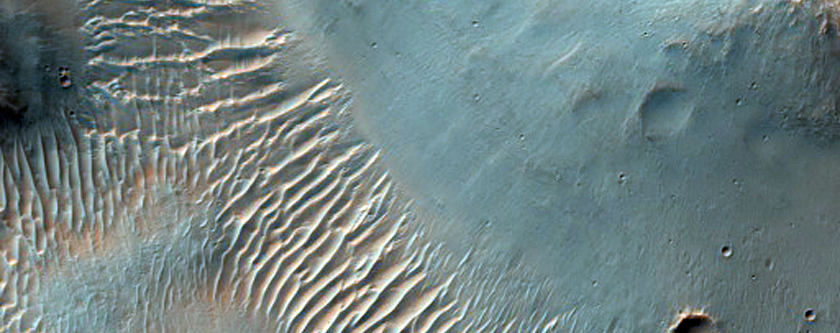 Tectonic Feature South of Eos Chasma
