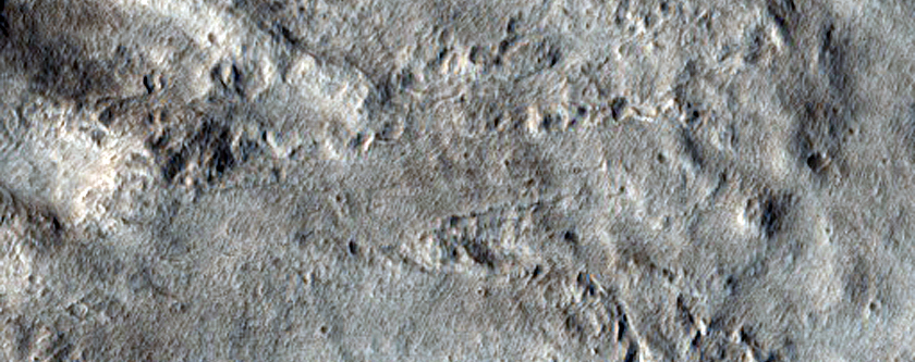 Ejecta of Very Well-Preserved Impact Crater
