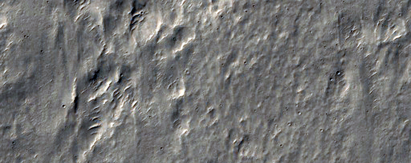 Southern Continuous Ejecta Boundary of Gratteri Crater 
