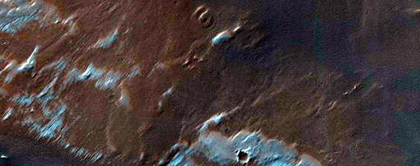 Bedrock on Crater Floor and Walls
