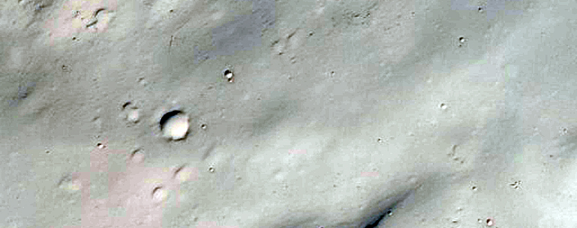 Layered Deposits Near Crater Central Peak