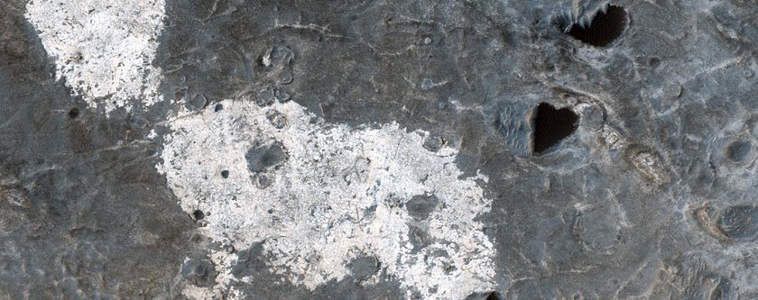 Light- and Dark-Toned Material of a Crater Floor