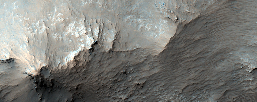 Central Peak and Pit of Large Impact Crater