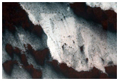 Dark Spots on Light Background in Vishniac Crater
