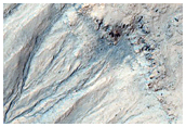 Gullies and Ridges in Crater in Terra Cimmeria
