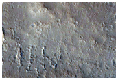 Landforms Northwest of Medusae Fossae

