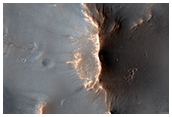 Ramparts and Lobes of Bakhuysen Crater Ejecta
