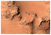 Slope Monitoring in Hale Crater Central Peaks