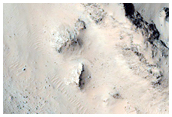 Slope Monitoring in Hale Crater Central Peaks
