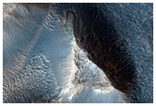 Possible Phyllosilicates in Knobs within Depression on Dichotomy Boundary
