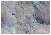 Edge of Thermally Distinct Region on Crater Floor
