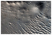 Rocky Impact Crater with Central Peak
