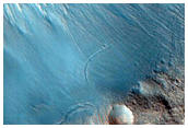 Gullies in Northern Mid-Latitude Crater
