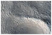 Channel along Ejecta from Northern Mid-Latitude Crater
