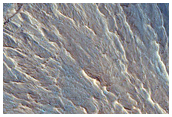 Tilted Block in Subsided Region South of Orson Welles Crater
