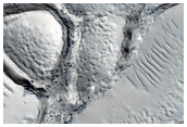 Fractures Near Mound in Phlegra Region
