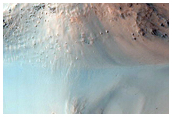 Gully Alcoves Downslope from Each Other
