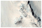 Slope Monitoring in Hale Crater Central Peaks
