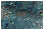 Trough Cutting Crater Near Ma Adim Vallis
