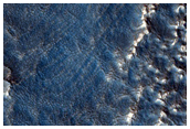 Curved Ridge in Ismenius Lacus

