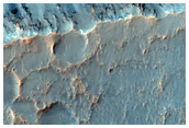 Gullies in Crater along Trough Near Mariner Crater
