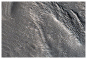 Exposed Exterior of Modified Tantalus Fossae Crater

