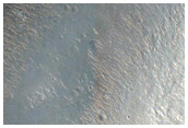 Trough Intersecting Crater Rim
