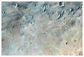Faulted Stratified Rock in Crater East of Schiaparelli Crater
