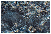 Contact between Older Shield Volcano and Younger Flows
