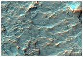 Fan Material in Crater Near Vichada Valles
