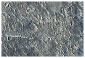 Rectilinear Pattern on Floor of Crater North of Marth Crater
