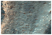 Exposure of Light-Toned Material North of Eberswalde Crater
