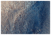 Ribbed Terrain Near Mound in Deuteronilus Mensae
