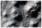 Contact between Hale Crater Ejecta and Surrounding Terrain

