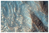 Bedrock Exposed by Impact Crater
