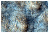 Field of Mounds Next to Pedestal Crater in Acidalia Planitia