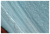 Steep Scarp on Edge of North Polar Layered Deposits
